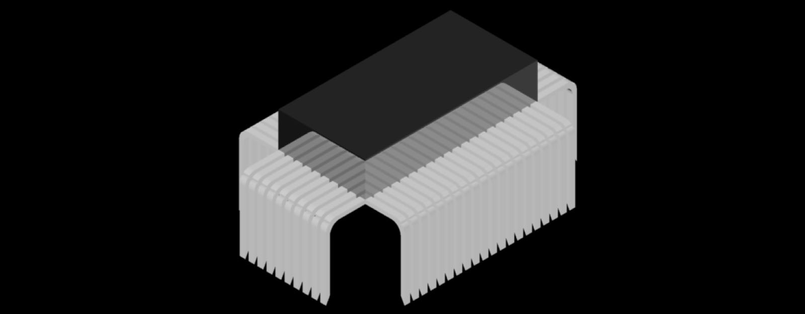 dibujo de microprocesador 3D